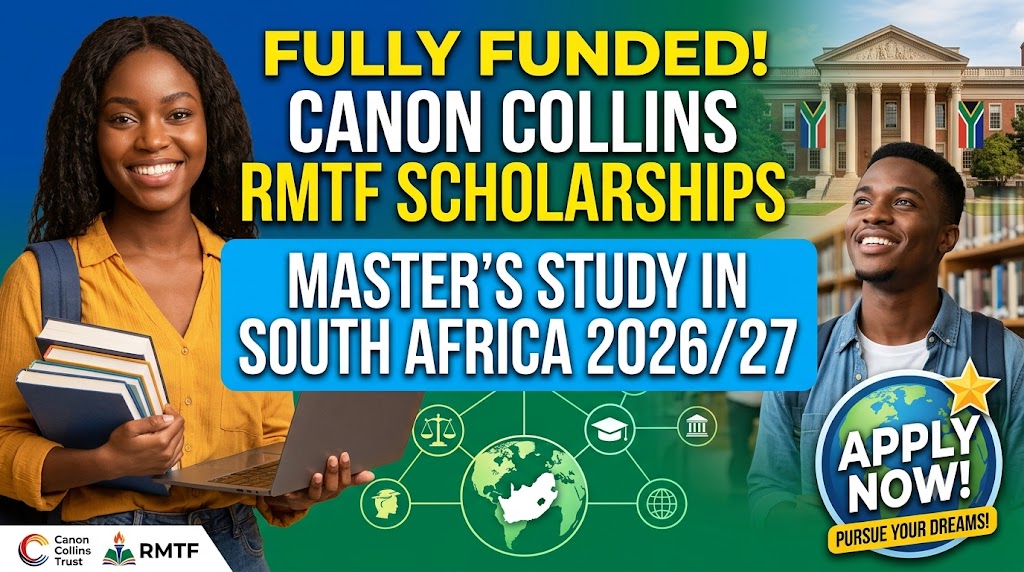 Canon Collins RMTF Scholarships for Postgraduate Study in South Africa 2027